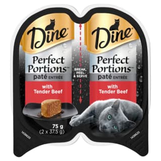 Dine Perfect Portions Pate Entree With Beef Wet Cat Food - 75g
