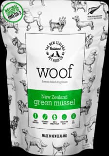 The NZ Natural Pet Food Co Woof Green Lipped Mussel Dog Treats - 250g (5x 50g bags)