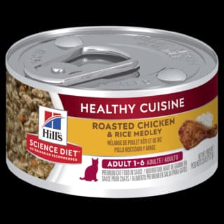Hill's Science Diet Adult Healthy Cuisine Chicken & Rice Medley Wet Cat Food - 79g x 24 (tray)