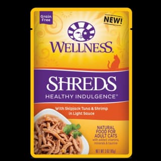 Wellness Shreds Skipjack Tuna & Shrimp Adult Wet Cat Food - 85g x 48