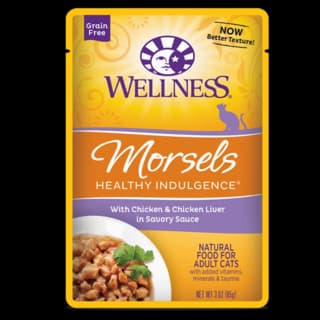 Wellness Morsels Chicken & Chicken Liver Adult Wet Cat Food - 85g x 24
