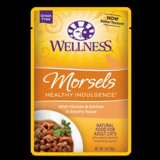 Wellness Morsels Chicken & Salmon Adult Wet Cat Food - 85g x 48
