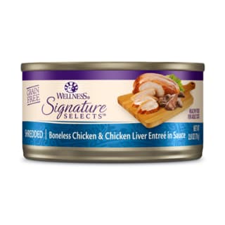 Wellness CORE Signature Selects Shredded Chicken & Chicken Liver Wet Cat Food - 79g x 24
