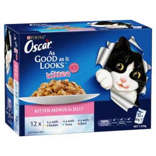 Oscar Menus in Jelly Kitten Wet Cat Food Variety Pack - 85g x 24
