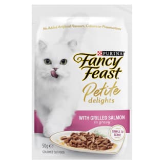 Fancy Feast Petite Delights Grilled Salmon in Gravy Wet Cat Food - 50g x 6