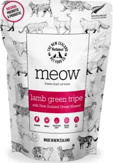 The NZ Natural Pet Food Co Meow-Purr Lamb Green Tripe & Mussel Freeze Dried Cat Treats - 200g (40g x 5)