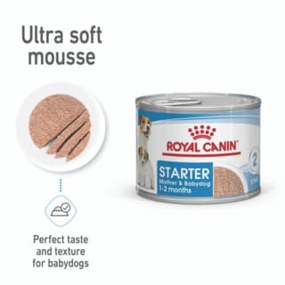 Royal Canin Mother & Babydog Starter Ultra Soft Mousse Canned Wet Dog Food - 195g