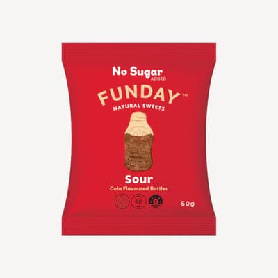 Funday Sour Cola Bottles 50g
