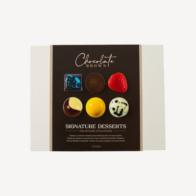 Chocolate Brown Signature Dessert Chocolates 12 Pack