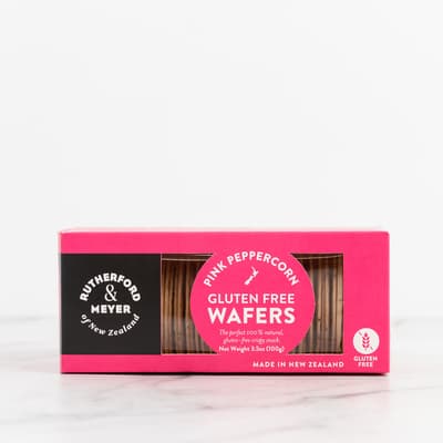 Rutherford And Meyer Gluten Free Rice Wafer Pink Peppercorn 100g