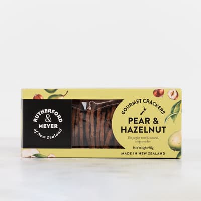 Rutherford And Myer Pear & Hazelnut Gourmet Crackers 90g