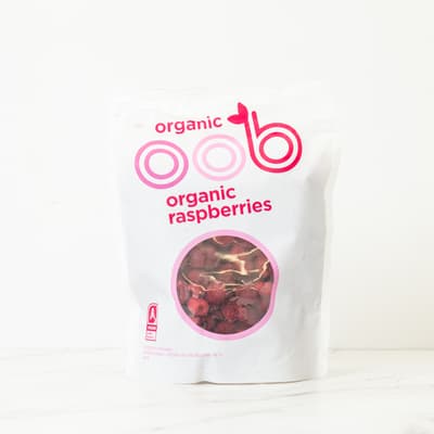 Oob Organic Raspberries 450g