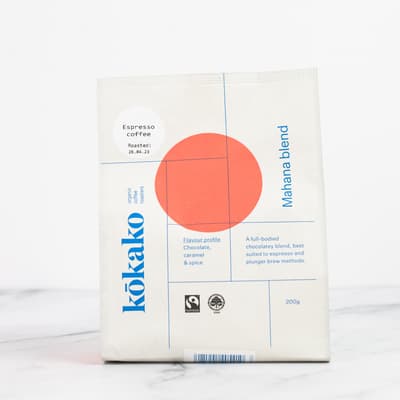 Kokako Mahana Blend Coffee Espresso Ground 200g