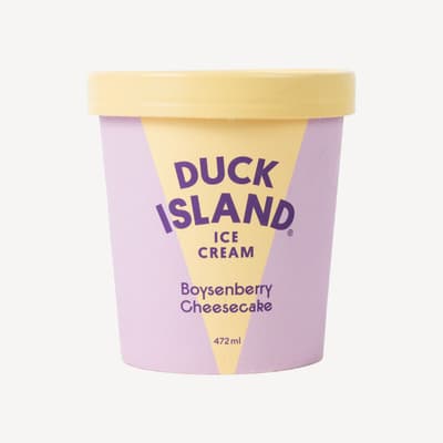 Duck Island Boysenberry Cheesecake Ice Cream 472ml