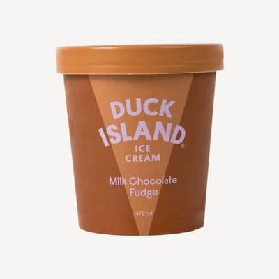 Duck Island Milk Chocolate Fudge Ice Cream 472ml
