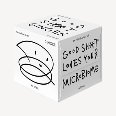 Good Sh*t Pre+Probiotic Soda Ginger 4 Pack