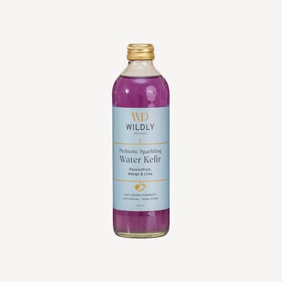 Wildly Delicious Water Kefir Passionfruit Mango Lime 350ml