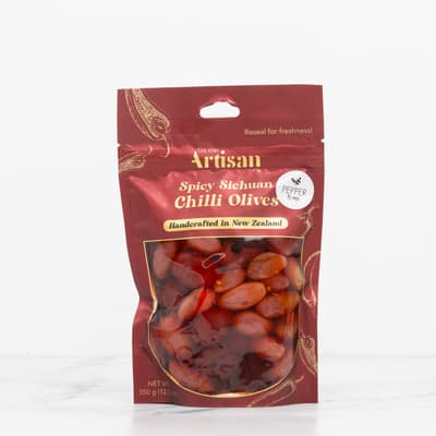Kiwi Artisan Sichuan Chilli Olives 350g