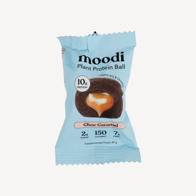 Moodi Plant Protein Ball Raspberry White Choc 40g