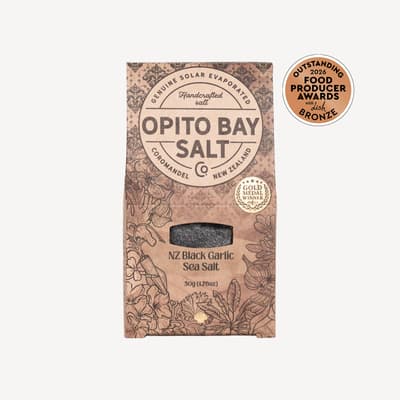 Opito Bay Nz Black Garlic Sea Salt 50g